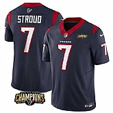 Men & Women & Youth Houston Texans #7 C.J. Stroud Navy 2023 F.U.S.E. AFC South Champions Patch Vapor Untouchable Limited Stitched Jersey,baseball caps,new era cap wholesale,wholesale hats